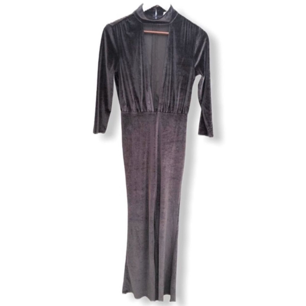 LPA Plum Velvet Maxi Dress